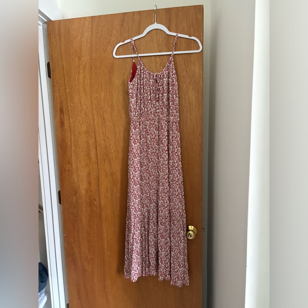 Abercrombie and Fitch floral Red Maxi Dress